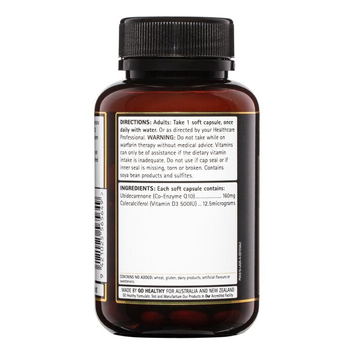 Go Healthy [Authorized Sales Agent] GO Co-Q10 160mg High Strength - 100 Softgel Caps 100pcs/box