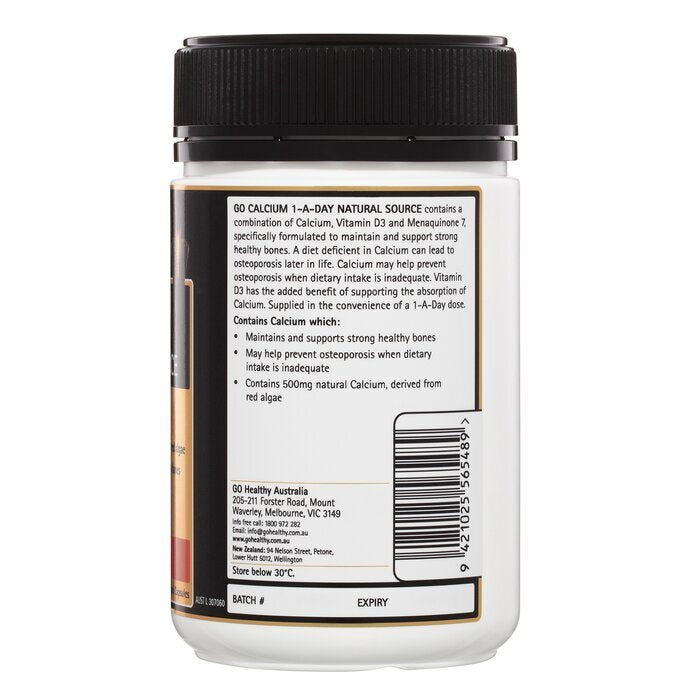 Go Healthy [Authorized Sales Agent] GO Calcium 1-A-Day - 120 Vcaps 120pcs/box