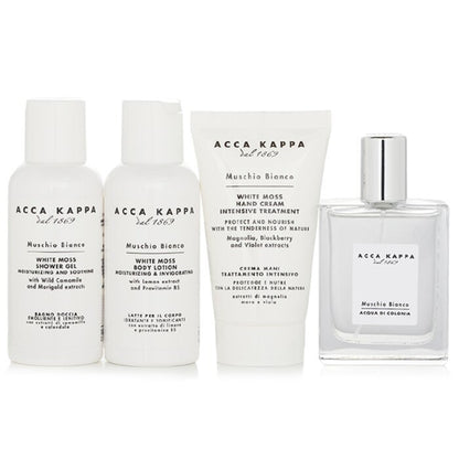 Acca Kappa White Moss Gift Set: 1x Eau De Cologne Spray 50ml, 1x Shower Gel 100ml, 1x Body Lotion 100ml, 1x Hand Cream 75ml 4pcs