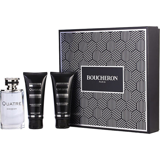 Boucheron Quatre Eau De Toilette Spray & Aftershave & Shower Gel 90ml/3.3oz
