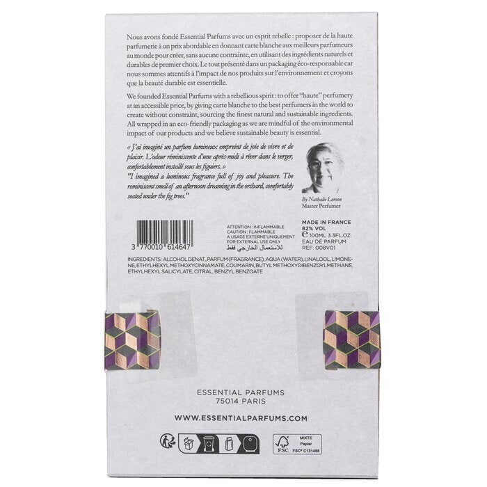 Essential Parfums Fig Infusion Eau De Parfum Refillable Spray 90ml/3.3oz