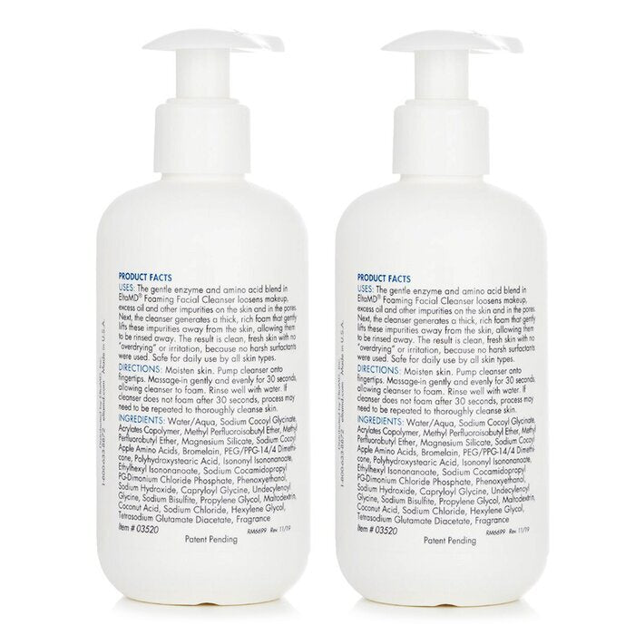 EltaMD Gentle Enzyme Foaming Facial Cleanser Duo (Exp date: 12/2024) 207ml x2pcs