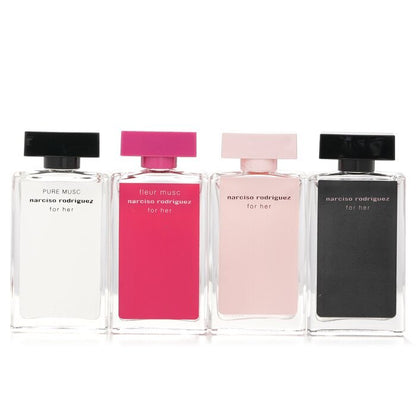 Narciso Rodriguez For Her Miniatures Collection Coffret: For Her EDP+For Her EDT+Fleur Musc EDP+Pure Musc EDP 4 x7.5ml/0.25oz