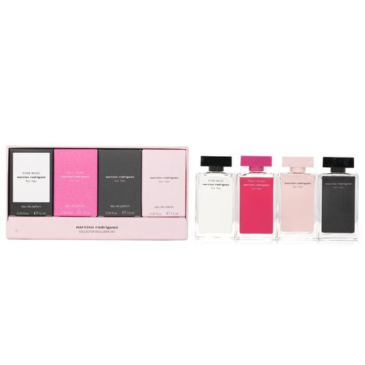 Narciso Rodriguez For Her Miniatures Collection Coffret: For Her EDP+For Her EDT+Fleur Musc EDP+Pure Musc EDP 4 x7.5ml/0.25oz