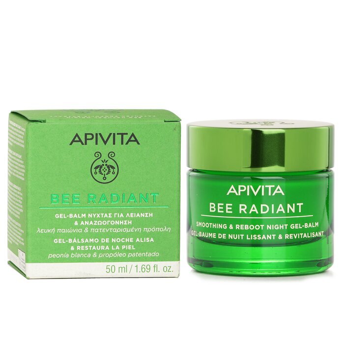 Apivita Bee Radiant Smoothing & Reboot Night Gel-Balm White Peony & Patented Propolis 50ml