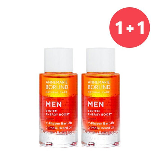 Annemarie Borlind 【1+1 Set】Men System Energy Boost 2-Phase Beard Oil 30ml/1.01oz