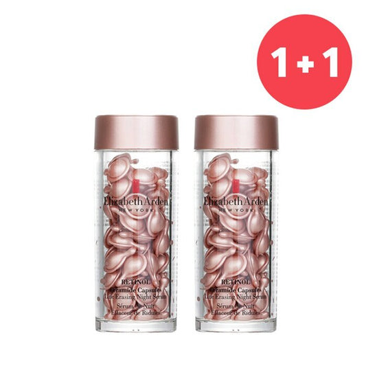 Elizabeth Arden 【1+1 Set】Ceramide Retinol Capsules - Line Erasing Night Serum 60caps