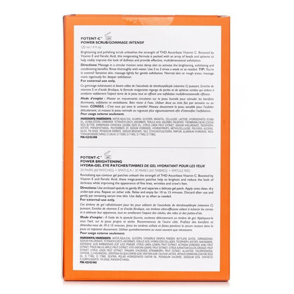 Peter Thomas Roth Full Size Potent C Vitamin C Brighteners 2 Piece Kit: Potent C Power Scrub 120ml + Potent C Hydra Gel Eye Patches 30pairs 2pcs