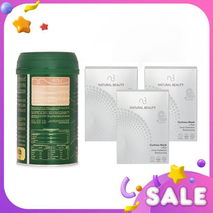 Camel MT Camel Milk Powder + Natural Beauty r-PGA Deep Hydration Moisturizing Cushion Mask x3 4pcs