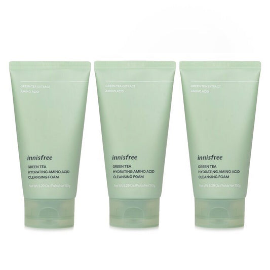 Innisfree 【Super Saver Pack】Green Tea Hydrating Amino Acid Cleansing Foam x3 150g/5.29oz x3