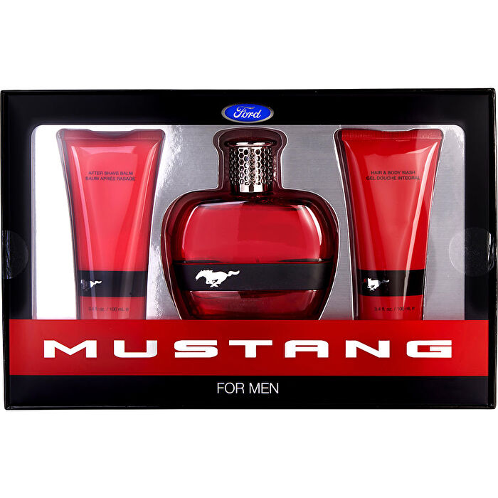 Estee Lauder Ford Mustang Red Eau De Toilette Spray & Hair And Body Wash & Aftershave Balm 100ml/3.4oz