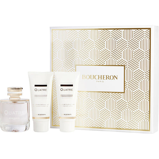 Boucheron Quatre Eau De Parfum Spray & Body Lotion & Shower Gel 90ml/3.3oz