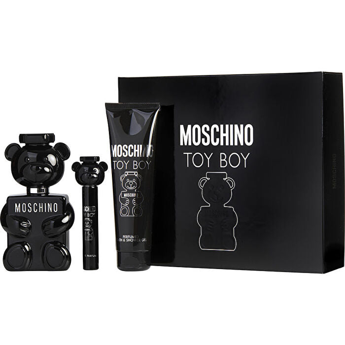 Moschino Toy Boy Eau De Parfum Spray 100ml/3.4oz & Shower Gel 150ml/5oz & Eau De Parfum Spray 10ml/0.33oz