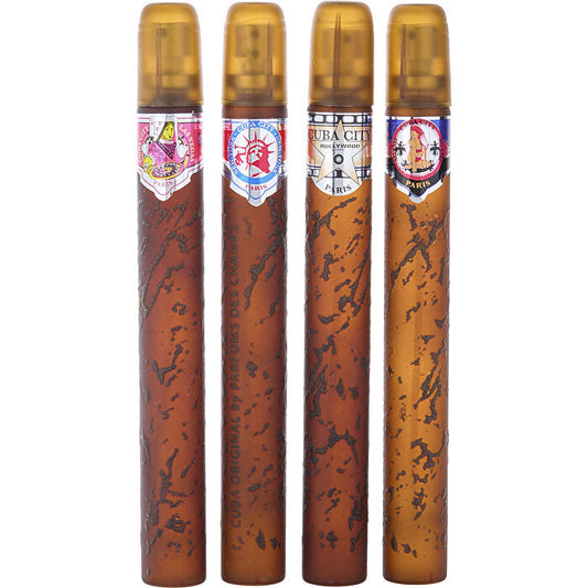 Cuba Variety 4 Piece Variety With City Hollywood & Las Vegas & New York & Miami And All Are Eau De Parfum Spray 35ml/1.17oz