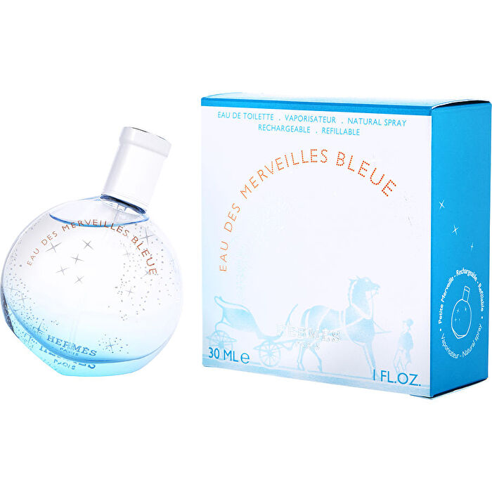 Hermes Eau Des Merveilles Bleue Eau De Toilette Spray Refillable 30ml/1oz