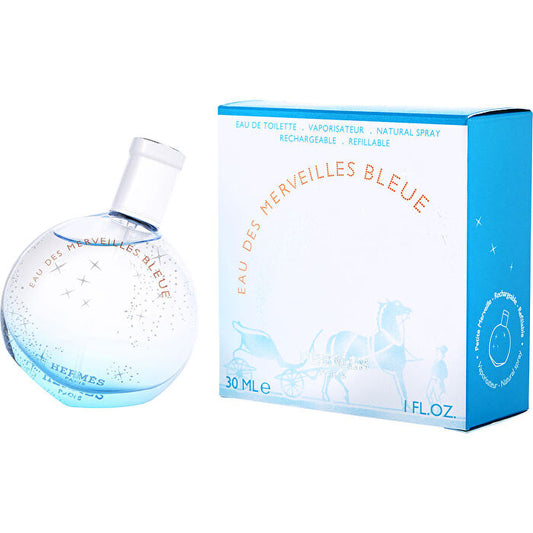 Hermes Eau Des Merveilles Bleue Eau De Toilette Spray Refillable 30ml/1oz