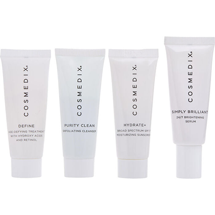 Cosmedix Treatment Prep 4-piece Essentials Kit: Purity Clean & Simply Brillian=t & Define & Hydrate+ -- 4x15ml/0.5oz