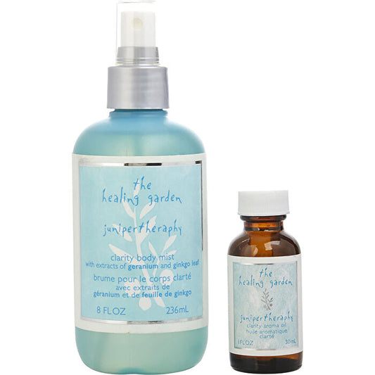 Coty Healing Garden Variety 2 Piece Set Juniper Clarity Body Mist 240ml/8oz & Clarity Aroma 30ml/1oz