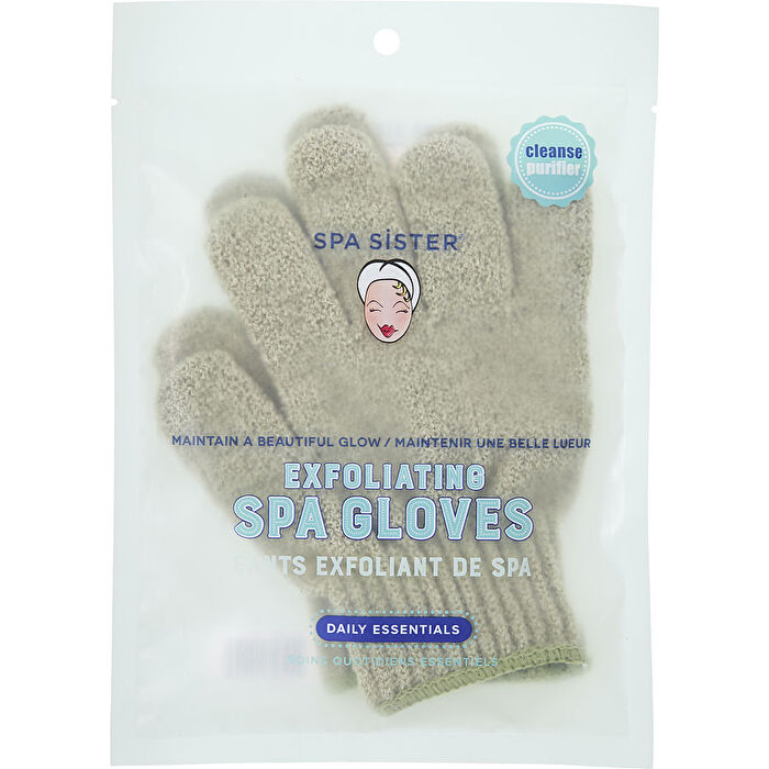 Spa Accessories Spa Sister Twin Exfoliating Gloves Treatment (sage & Blue)