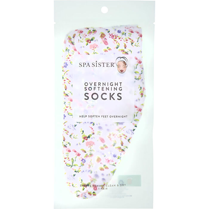 Spa Accessories Spa Sister Overnight Softening Socks - Wildflowers