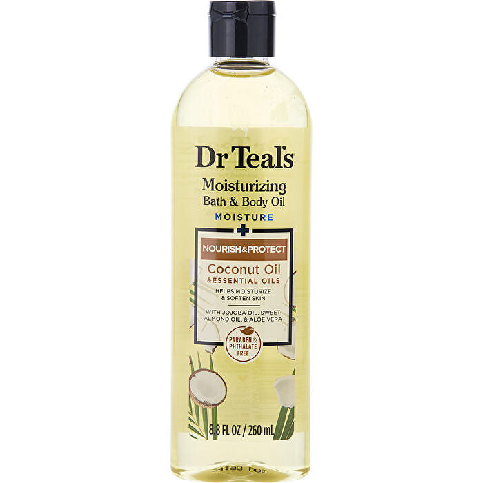 Dr. Teal's Moisturizing Bath & Body Oil - Moisture+ Nourishing Coconut Oil & Essential Oils 260ml/8.8oz