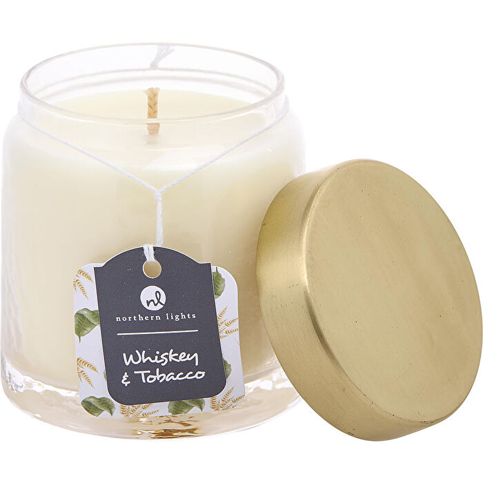 Northern Lights Whiskey & Tobacco Scented Soy Glass Candle 300ml/10oz