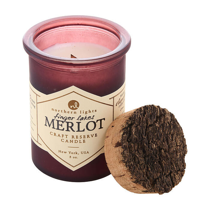 Northern Lights Reserve Spirit Finger Lakes Merlot Spirit Jar Candle - Burns Approx