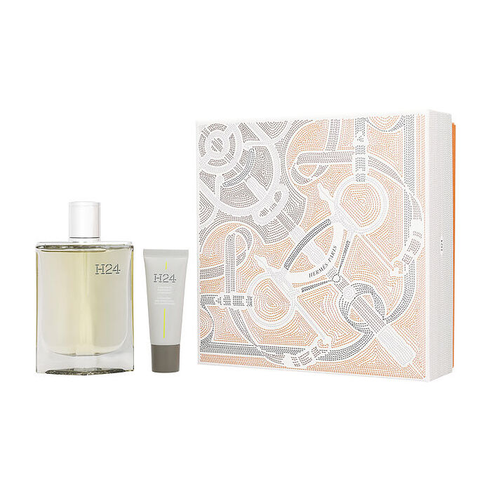 Hermes H24 Eau De Parfum Spray 90ml/3.4oz & Face Energizing Moisturizer 0.67oz