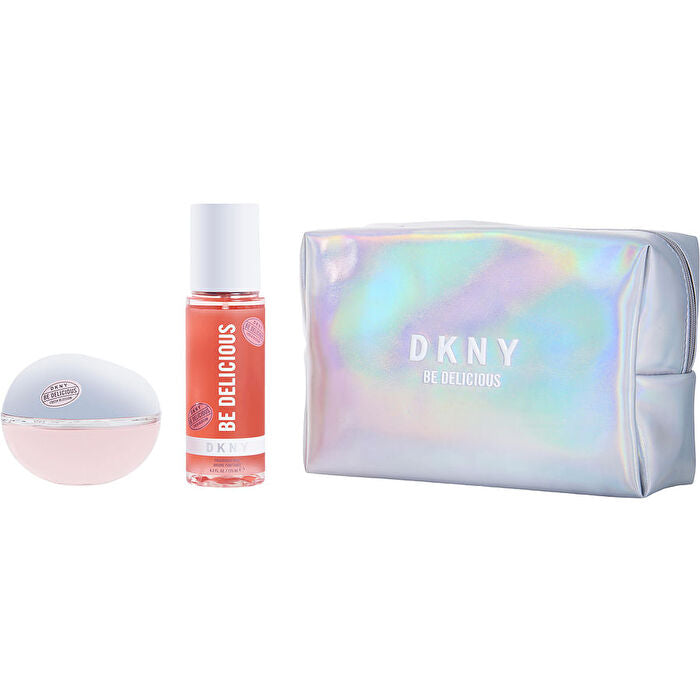 Donna Karan Dkny Be Delicious Fresh Blossom Eau De Parfum Spray 100ml/3.4oz & Body Mist 125ml/4.2oz & Pouch