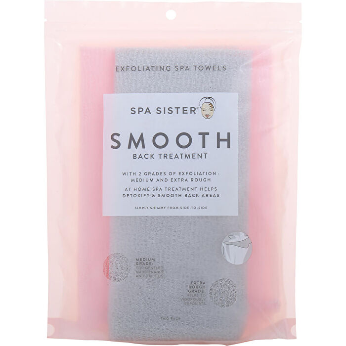 Spa Accessories Spa Sister Smooth Back Treatment - Light Pink / Grey 2pk