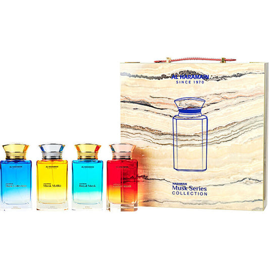 Al Haramain Al Harmain Variety Musk Series Collection With Amber Musk & Musk Collection & Musk Maliki & Royal Musk And All Are Eau De Parfum Spray 90ml/3.4oz