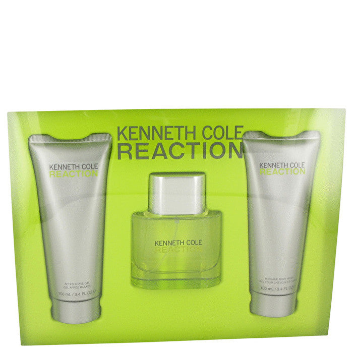 Kenneth Cole Reaction Eau De Toilette Spray 30ml/1.7oz & Aftershave Gel 90ml/3.4oz & Hair And Body Wash 90ml/3.4oz