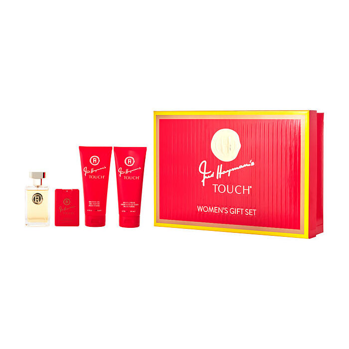 Fred Hayman Touch Eau De Toilette Spray 90ml/3.4oz & Body Lotion 180ml/6.7oz & Shower Gel 180ml/6.7oz & Eau De Toilette Pocket Spray 0.61oz