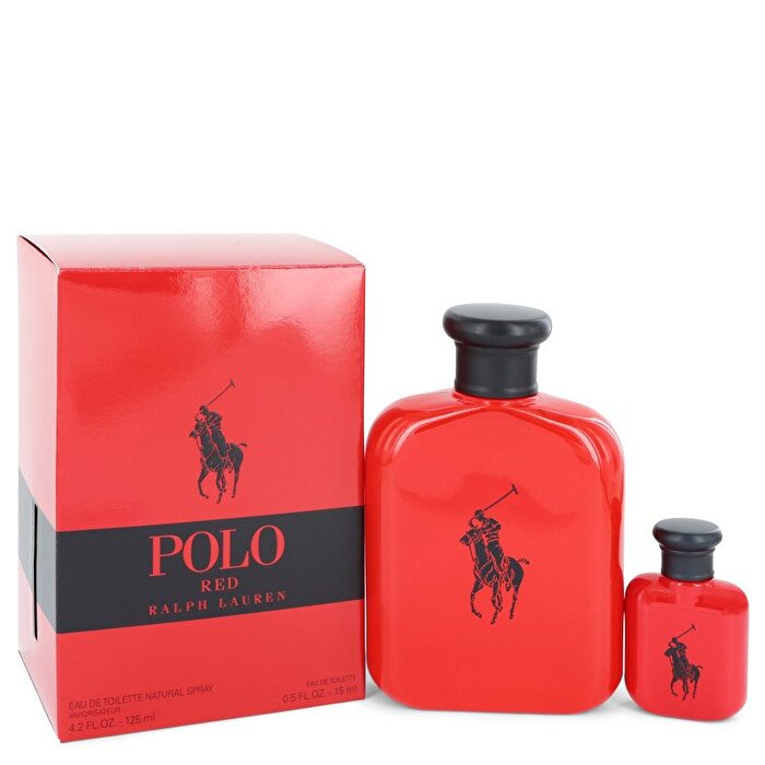 Ralph Lauren Polo Red Gift Set - Eau De Toilette Spray + 0.5 oz Mini Eau De Toilette