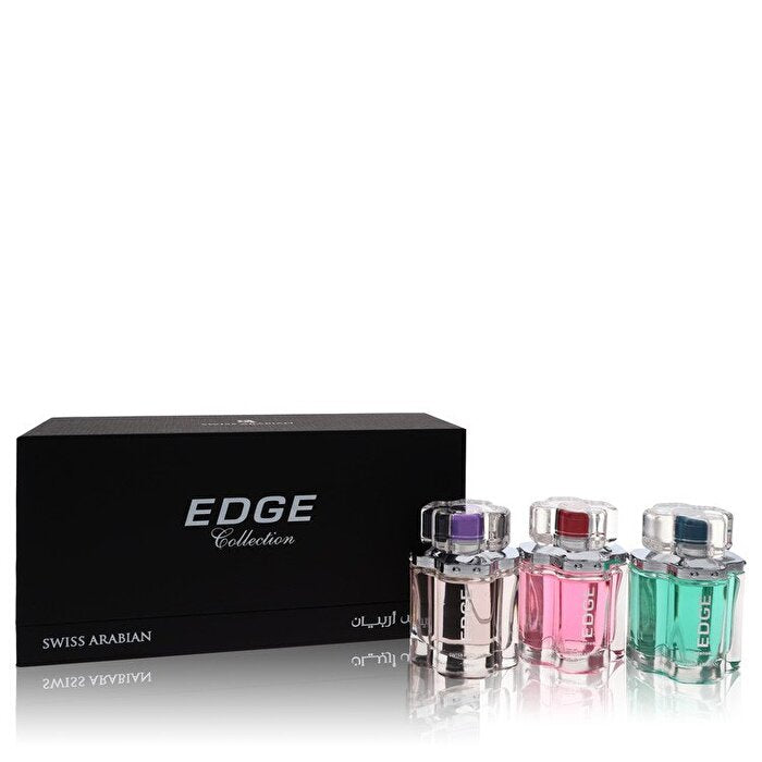 Swiss Arabian Edge Intense Gift Set - Edge Eau De Parfum Spray for Women + Edge Intense Eau De Parfum Spray for Women + Edge Intense Eau De Toilette Spray for Men